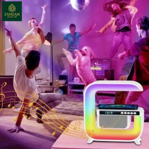 G3 MINI RGB Light Bluetooth Speaker Alarm Clock 15W Wireless Charger